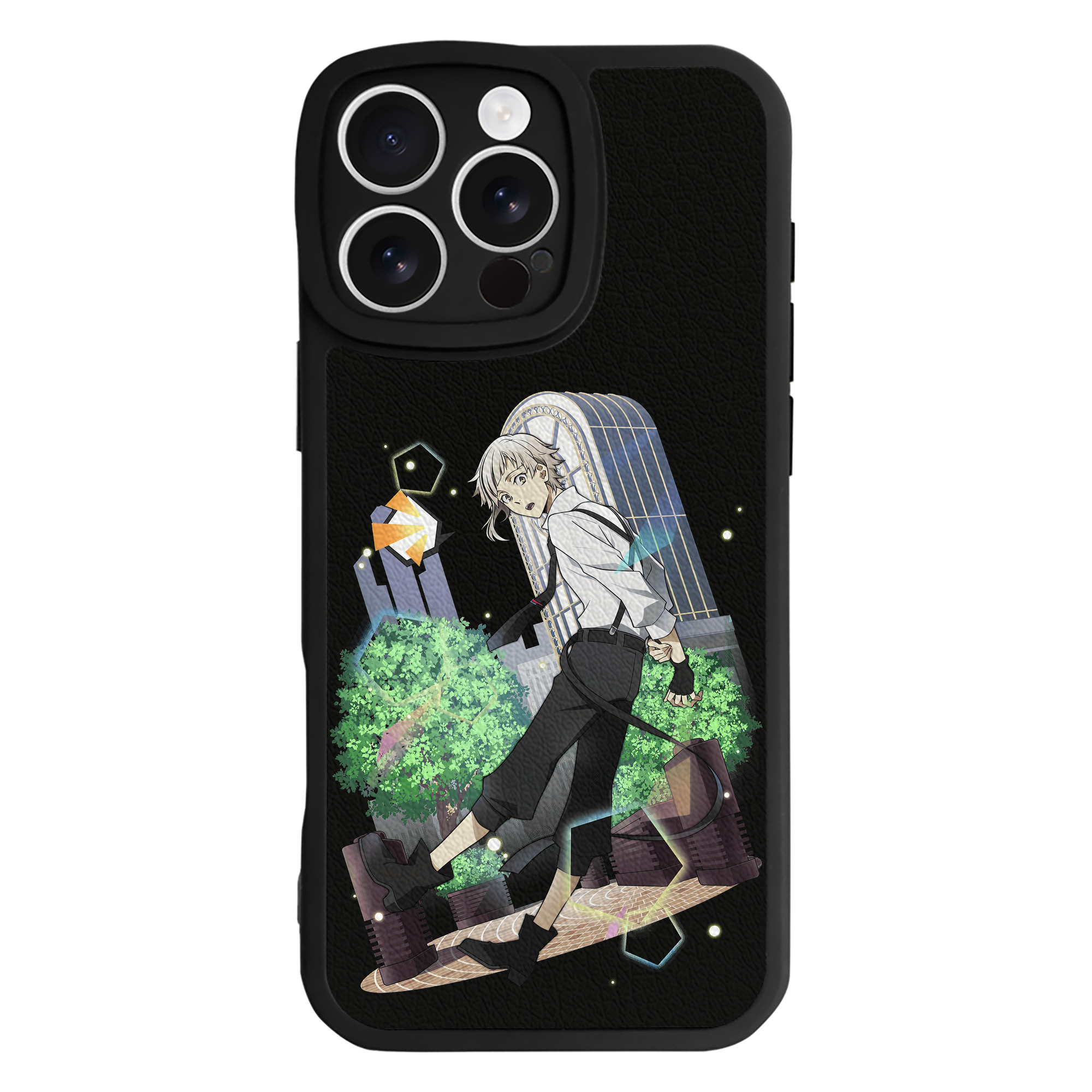 （画像用） 文豪ストレイドッグス Bungo Stray Dogs 【iPhone 16シリーズ対応】シリコンスマホケース（レザー調） 材質：シリコン